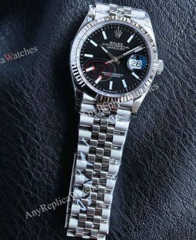 VS Factory Rolex Datejust 36mm Cal.3235 Movement SS Jubilee Band Black Watch